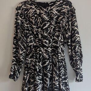 Jason Wu Black and White Patterned Mini Dress